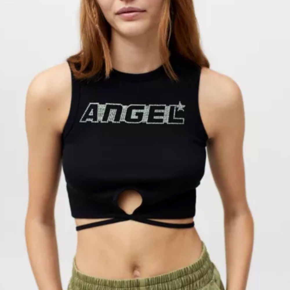 Rhinestone Angel Crop